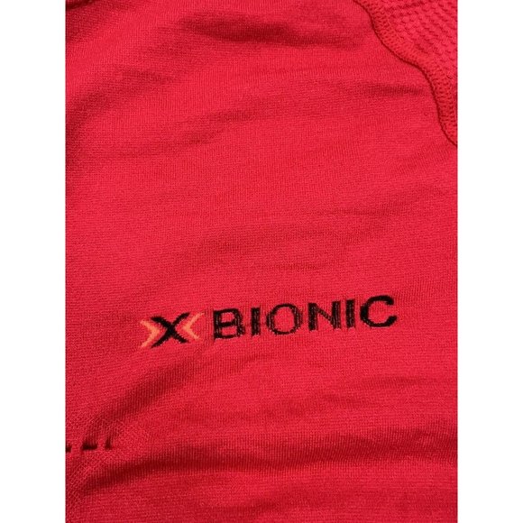 X-Bionic Cycling Jersey Mens Size XL 3/4 Zip Red Pockets Made In Italy - Picture 11 of 12